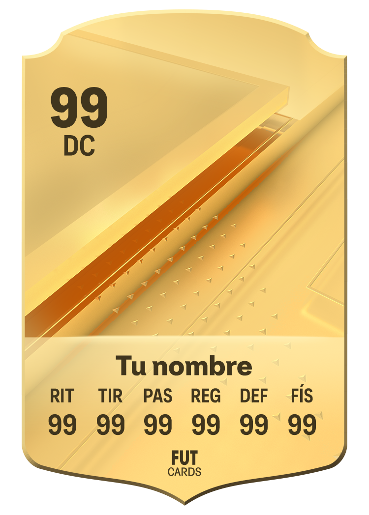 Carte fut personalisée - Carte de joueur de football personnalisée